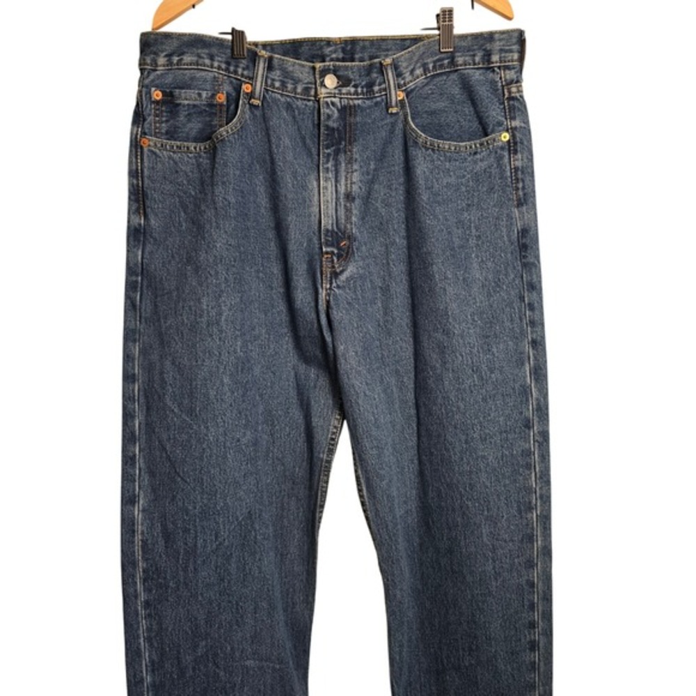 Levi Strauss 550 Jeans W38 L30 Blue Denim Relaxed Fit Basic Essential - Picture 8 of 16